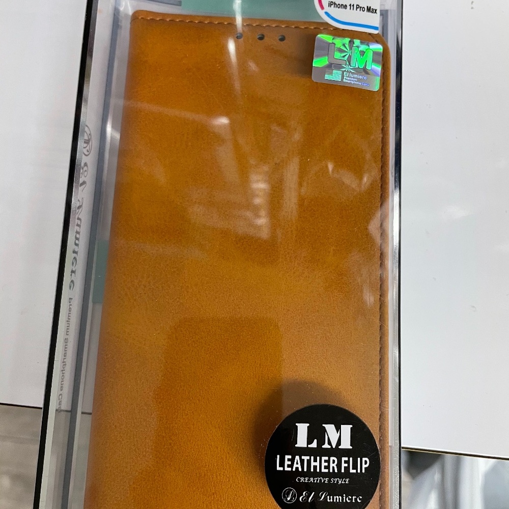 Iphone pro max leather wallet case
